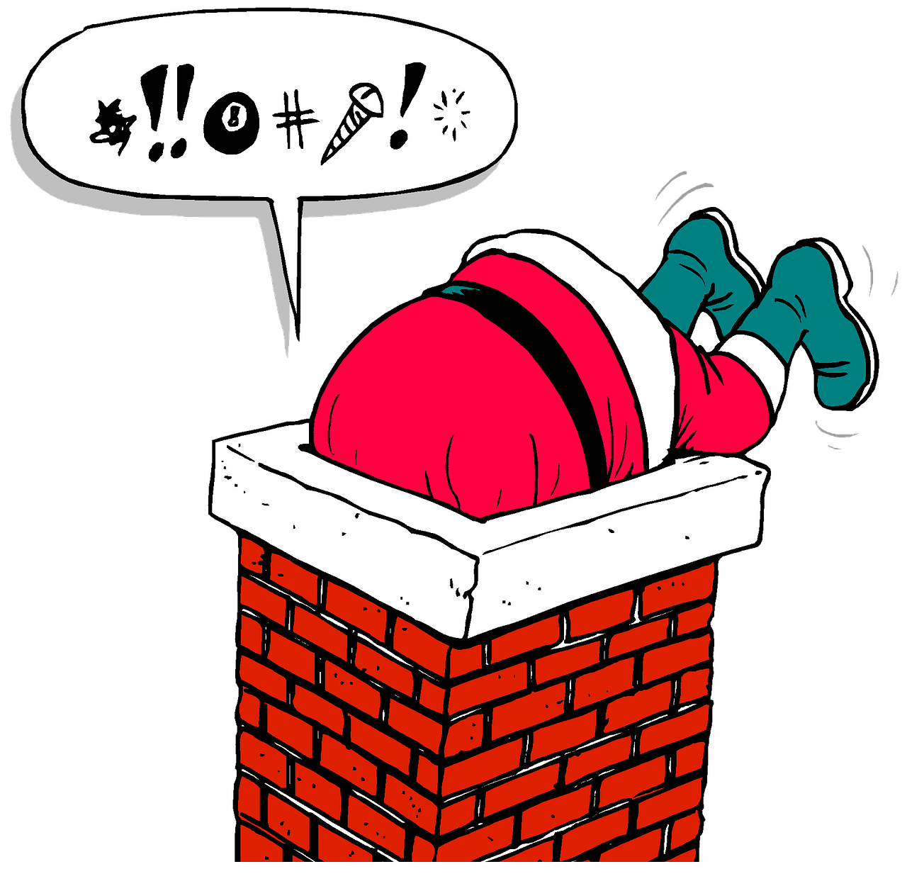 santa stuck